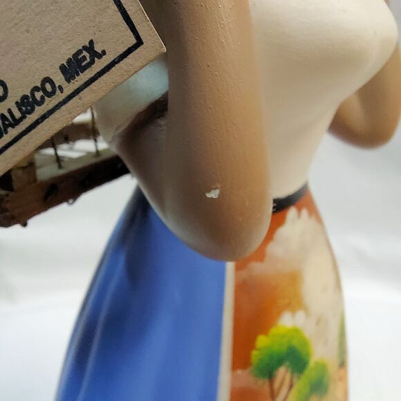 Najaco Lupita Doll Ceramic Figurine Statue Carrying Bird Cage with Birds - Picture 6 of 8